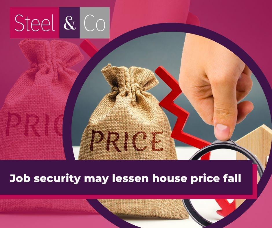Job security may lessen house price drop