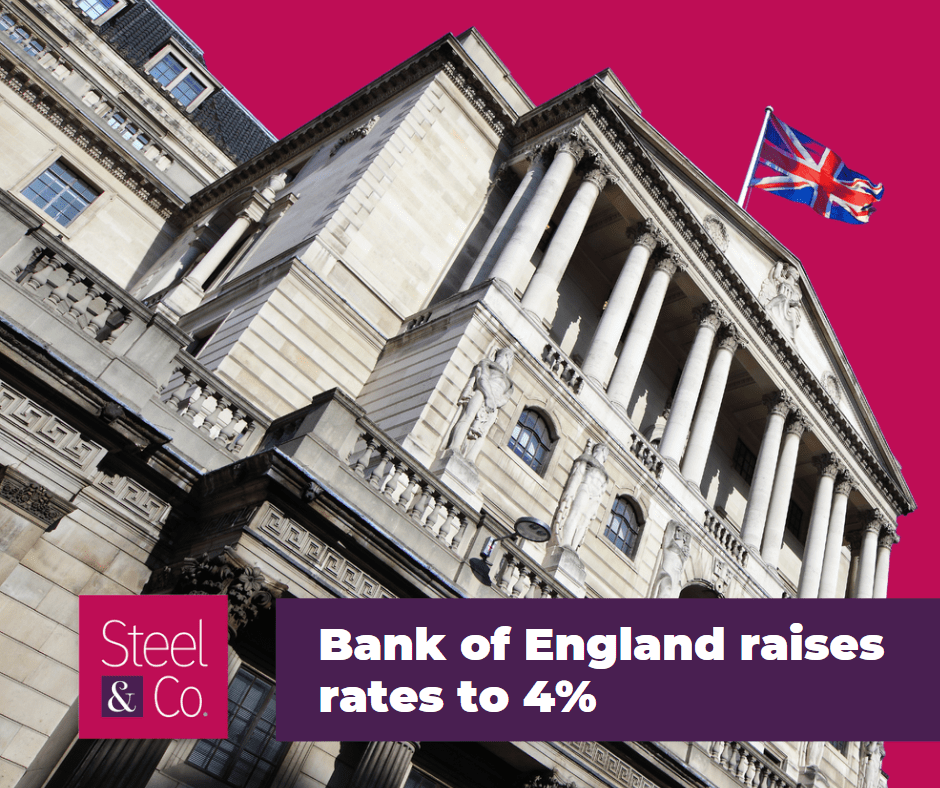 Bank of England increase rates to 4%